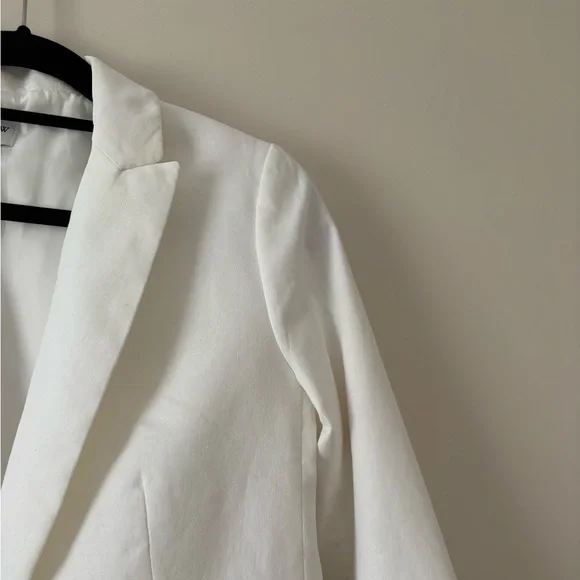 J. Crew Classic White Blazer Linen-Cotton one-button Size 8 - Picture 7 of 15